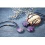 CrystalTears Hexagram Natural Reiki Healing Crystal Stone Gemstone Necklace Star of David Amulet Pendant Necklace Jewelry for Men
