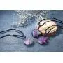 CrystalTears Hexagram Natural Reiki Healing Crystal Stone Gemstone Necklace Star of David Amulet Pendant Necklace Jewelry for Men