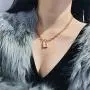 2 Pieces Punk Chain Choker Lock Pendant Necklace Influx Long Layered Choker Couples Jewelry Valentines Necklace Gift for Her Girlfriend Boyfriend 2 Pieces Punk Chain Choker Lock Pendant Necklace Influx Long Layered Choker Couples Jewelry Valentines Necklace Gift for Her Girlfriend Boyfriend