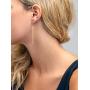 Minimal Long Circle Bar Earrings 18k Gold Plated Drop Line Dangle Geometric jewelry for Women Girls