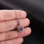 Caperci Sterling Silver Gemstone Infinity Pendant Necklace - Valentines Day Jewelry Gifts for Her
