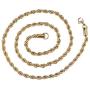 Hip Hop Width 3MM Rope Chain Necklace Fashion Gold Metal Twist Rope Chain Link Necklaces for Women Men Gifts Jewelry