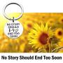 SEIRAA Suicide Awareness Gift Semicolon Jewelry No Story Should End Too Soon Keychain Suicide Prevention Gift Mental Health Jewelry