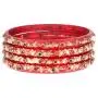 Efulgenz Fashion Jewelry Indian Bollywood Gold Crystal Floral Acrylic Resin Wedding Bracelet Bangle Set