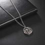 TEAMER Norse Vikings Stainess Steel 24 Runes Amulet Pendant Necklace Lucky and Blessing Symbol Jewelry for Women Men