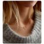 Dremcoue 12 Pcs Layered Choker Necklace for Women Girls Handmade Dainty Chain Necklace Set Pearl Coin Circle Bar Moon CZ Star Pendant Necklace