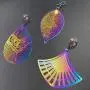 3 Paris Large Statement Lightweight Anodized Rainbow Filigree Drop Dangle Earrings for Women Summer Fashion 3 Paris Large Statement Lightweight Anodized Rainbow Filigree Drop Dangle Earrings for Women Summer Fashion