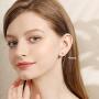 Ccino 925 Sterling Silver Stud Earrings for Women, Silver Stud Earrings with Cubic Zirconia, Hypoallergenic Small Sleeper Cartilage Studs for men, Sizes 3/4/5/6mm, 3 Colors in Silver/Gold/Rose Gold