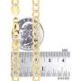Nuragold 14k Yellow Gold Solid 6mm Cuban Chain Curb Link Diamond Cut Pave Two Tone Necklace, Mens Jewelry Lobster Lock 16'' 18'' 20'' 22'' 24'' 26'' 28'' 30''