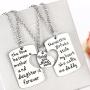 “Daddys Girl Mamas World” Necklace | Adorable Round Pendant Necklace Set of 3 | Best Family Gift