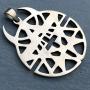 Punk Rock Biker Heavy Metal Gothic Jewelry Unbiased All religion Coexist Disturbed Pewter Pendant Mens Necklace for men unisex Protection Amulet Lucky Charm Medallion Talisman w Silver Ball Chain