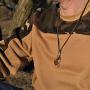Coostuff Long Necklace for Men Women Rock Punk Jewelry Triangel Pendant Genuine Leather Necklaces Adjustable Leather Rope Chocker