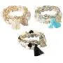 Finrezio 3 Sets Bohemian Beaded Bracelets for Women Multilayer Stretch Stackable Bracelet Set Multicolor Jewelry