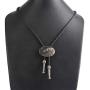 COOLLA Bolo tie- Handmade Western Cowboy Black Vintage Cicada Pendant for Women,Men