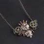 Ailiessy Vintage Honey Bee Wasp Necklace Choker Personalized Steampunk Gears Pendant Necklace for Women Girls Creative Jewelry Gifts