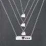 Mother Daughter Necklace Set Heart Bar Necklace Set Mommy Daughter Jewelry Gift for Mom Grandma