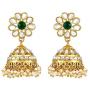 Aheli Elegant Indian Traditional Wedding Wear Kundan Pearl Encrusted Choker Necklace Set with Jhumki Earrings Ethnic Bollywood Party for Women