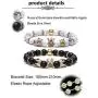 BOMAIL 8mm Crown King Charm Bracelet for Men Women Black Matte Onyx Natural Stone Beads Couple Jewelry BOMAIL 8mm Crown King Charm Bracelet for Men Women Black Matte Onyx Natural Stone Beads Couple Jewelry
