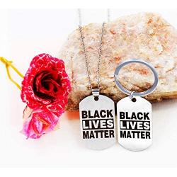 I Cant Breathe Black Lives Matter Stainless Steel Dog tag Pendant Necklace for Couples Justice Freedom Peace Spread Awareness Y815