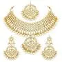 Aheli Indian Traditional Maang Tikka with Kundan Necklace Earrings Set Ethnic Wedding Party Designer Jewelry for Women