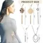 Hicarer 5 Pieces Tassel Long Necklaces for Women Knot Disk Tassel Statement Sweater Chain Necklace Set Hicarer 5 Pieces Tassel Long Necklaces for Women Knot Disk Tassel Statement Sweater Chain Necklace Set