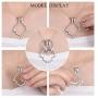 Zoeniya Sterling Silver Ring Holder Necklace Pendant Jewelry for Women Gifts