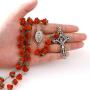 YWLI Rosary Beads Catholic - 6 Color, Confirmation Gifts for Teenage Girl, Polymer Clay Rose Necklace Jewelry, Silver Alloy Cross Necklace for Women, Gifts for Women