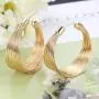 ORAZIO Bib Choker Statement Necklaces for Women Cuff Bracelet Open Hoop Stud Earrings Ring African Chunky Costume Jewelry Set