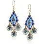 Miguel Ases Medium Triple Drop Diamond Center Swarovski Chandelier Drop Earrings Miguel Ases Medium Triple Drop Diamond Center Swarovski Chandelier Drop Earrings