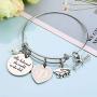 M MOOHAM 2021 Graduation Gifts, Teacher Gifts, 26 Initial Charm Bracelets Gifts for Teacher and Graduate