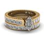 wedding ring set Two Rings His Hers Couples Rings Womens 10k Yellow Gold Filled White CZ Wedding Engagement Ring Bridal Sets & Mens Titanium Wedding Band