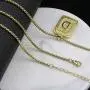 Joycuff Gold Square Initial Necklaces for Women Men Teen Girls Boys Husband Dad Mom Daughter Personalized Name 26 Alphabets Stainless Steel Box Chain Vintage Medallion Pendant Necklace