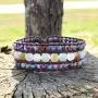 YGLINE Boho Handmade Natural Stone Bead 3 Row Wide Wrap Wrist Statment Bracelet Jewelry Collection YGLINE Boho Handmade Natural Stone Bead 3 Row Wide Wrap Wrist Statment Bracelet Jewelry Collection