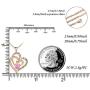 ATTRACTTO Heart Necklace for Women 925 Sterling Sliver Birthstone Jewelry I Love You to The Moon and Back Necklaces 5A Cubic Zirconia Birthday Gifts for Girlfriend Wife Mother Daughter Grandmother