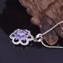 Uloveido Womens Platinum Plated Cubic Zirconia Flower Pendant Necklace Hoop Earrings and Rings Set Crystal Wedding Jewelry T489 Uloveido Womens Platinum Plated Cubic Zirconia Flower Pendant Necklace Hoop Earrings and Rings Set Crystal Wedding Jewelry T489