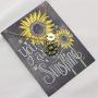 MEMGIFT Sunflower Necklace Your are My Sunshine Jewelry Personalized Initial Letter Charm Pendant Unique Gifts for Mothers Day Christmas Birthday