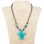 BlueRica Large Turquoise Sea Turtle Pendant on Hematite Beads Necklace BlueRica Large Turquoise Sea Turtle Pendant on Hematite Beads Necklace
