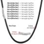 U7 2mm 3mm Black/Brown Leather Cord Necklace with Customizable Stainless Steel Clasp, Men Women Woven Wax Rope Chain for Pendant,Length 16'' 18'' 20'' 22'' 24'' 26'' 28'' 30''