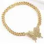 yfstyle Cuban Link Chain Gold/Silver Shiny Rhinestone Butterfly Necklaces for Women Girls Hip Hop Diamond Choker Cuban Link Necklace with Butterfly Charm Fashion Accessories yfstyle Cuban Link Chain Gold/Silver Shiny Rhinestone Butterfly Necklaces for Women Girls Hip Hop Diamond Choker Cuban Link Necklace with Butterfly Charm Fashion Accessories