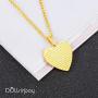 DOLLRINBOY Heart Shape Bible Verse Necklace for Men Women,Gold Silver Black Plated Stainless Steel Necklace Prayer Christian Jewelry