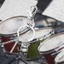 SEIRAA Drum Keychain Gift for Percussionist Music Teacher Drumstick and Drumkit Charms Percussionist Gift
