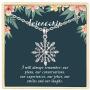 LOVEON Snowflake Necklace for Women Sterling Silver Pendant with Cubic Zirconia Christmas Birthday Gifts Jewelry for Girls Friend Her, 18 Inches