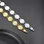 U7 Allah Bracelet for Women Girls|Platinum 18K Gold Plated Link Chain Coin Style Bracelets Bangle Religious Muslim Jewelry