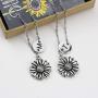 Sunflower Anklet Bracelets for Women Teen Girl You are My Sunshine Beach Summer Antique Silver Jewelry Inspirational Gifts Personalized Letter Initial Charm Engraved Handmade Foot Ankle Anklets