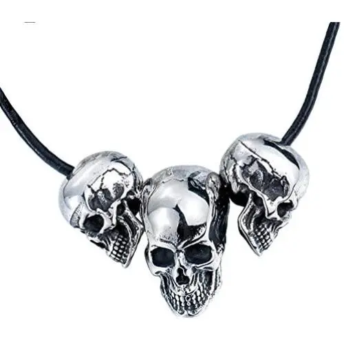 PAMTIER Mens Stainless Steel Gothic Biker Skull Pendant Necklace DIY Jewelry PAMTIER Mens Stainless Steel Gothic Biker Skull Pendant Necklace DIY Jewelry