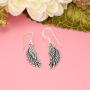 EVER FAITH Womens 925 Sterling Silver Bali Inspired Fashion Tiny Angle Wing Hook Dangle Earrings