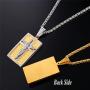 U7 Boys Girls Crucifix Cross Necklace Platinum/Stainless/18K Gold Plated Polished/Vintage/CZ/St Benedict Medal Cross Crucifix Pendant with Chain