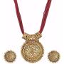 Efulgenz Indian Ethnic Bollywood Designer Necklace and Earrings Jewelry Set in Antique 18K Gold Tone for Women and Girls