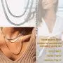 PROSTEEL Herringbone Choker Necklace for Women, Stainless Steel/Sterling Silver Chain in Silver/Yellow Gold/Rose Gold/Black Tone, 12/15/18 inch with 3.5 inch Extenders, Come Gift Box