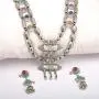 Zephyrr Afghani/Turkish Necklace Earrings Set Silver Tone Casual Daily Wear Statement Jewelry for Women JAN-1976 Zephyrr Afghani/Turkish Necklace Earrings Set Silver Tone Casual Daily Wear Statement Jewelry for Women JAN-1976